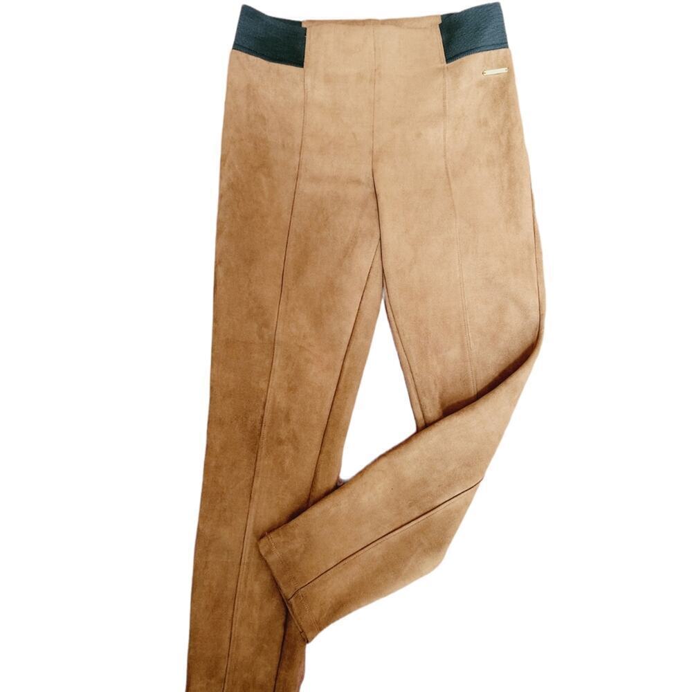 MARC NEW YORK BROWN SUEDE CROP PANTS SIZE SMALL